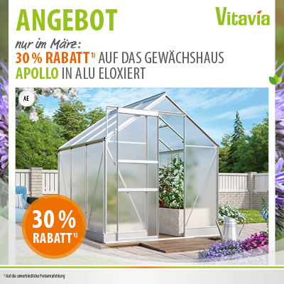 Bild von März Angebot Vitavia Gewächshaus Apollo